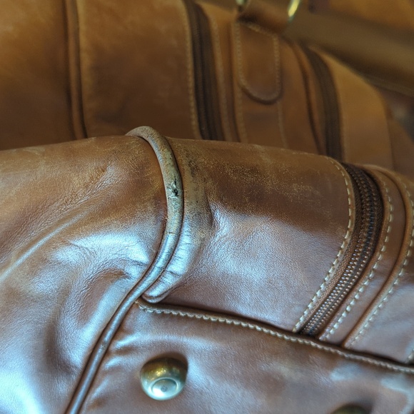 Vintage Coach Overnighter 512 British Tan project bag. - Picture 8 of 16
